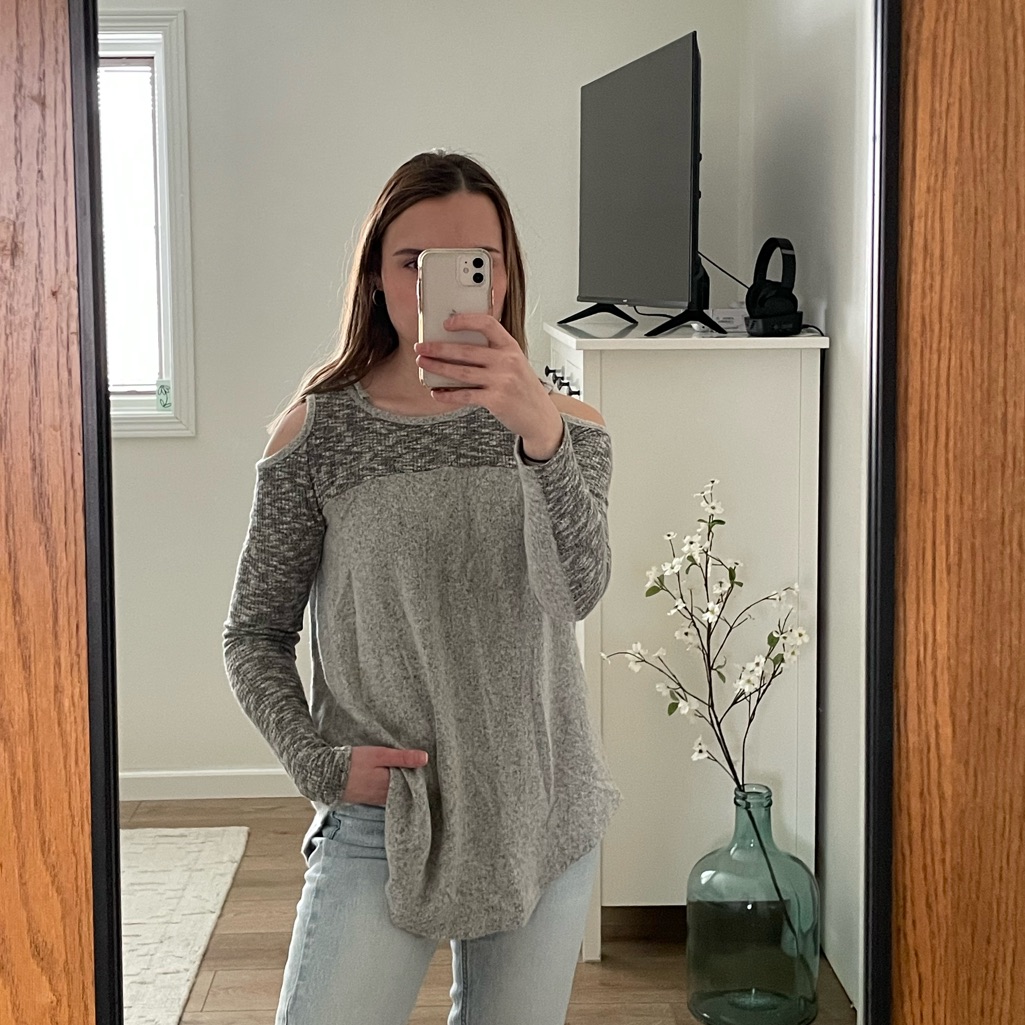 Gray Cold Shoulder